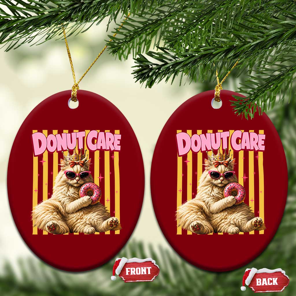 Funny Princess Cat Eating Donut Ceramic Ornament Sci-Fi Book Lover Gift TS12 Print Your Wear