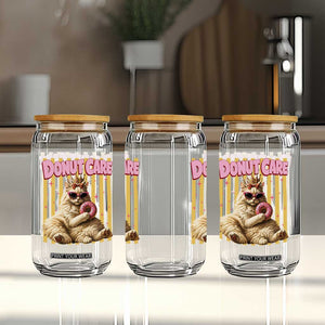 Funny Princess Cat Eating Donut Glass Can Sci-Fi Book Lover Gift TS12 Print Your Wear