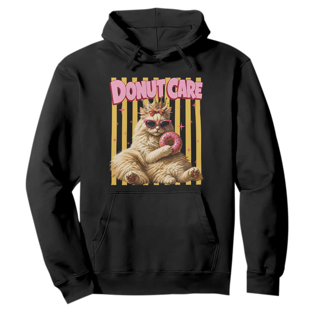 Funny Princess Cat Eating Donut Hoodie Sci-Fi Book Lover Gift TS12 Black Print Your Wear