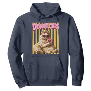 Funny Princess Cat Eating Donut Hoodie Sci-Fi Book Lover Gift TS12 Navy Print Your Wear