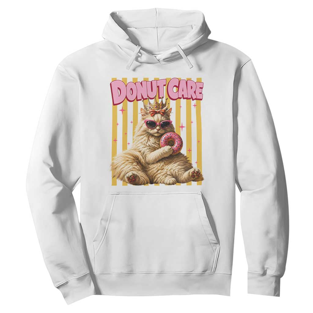 Funny Princess Cat Eating Donut Hoodie Sci-Fi Book Lover Gift TS12 White Print Your Wear