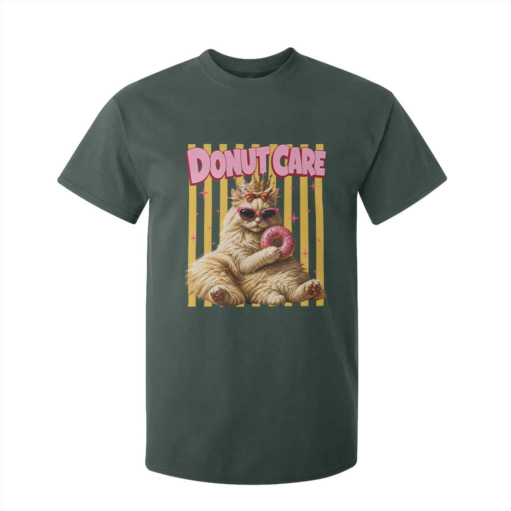 Funny Princess Cat Eating Donut T Shirt For Kid Sci-Fi Book Lover Gift TS12 Dark Forest Green Print Your Wear
