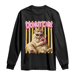 Funny Princess Cat Eating Donut Long Sleeve Shirt Sci-Fi Book Lover Gift TS12 Black Print Your Wear