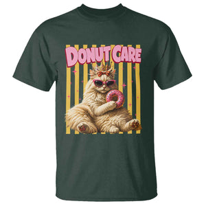 Funny Princess Cat Eating Donut T Shirt Sci-Fi Book Lover Gift TS12 Dark Forest Green Print Your Wear