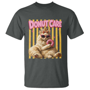 Funny Princess Cat Eating Donut T Shirt Sci-Fi Book Lover Gift TS12 Dark Heather Print Your Wear