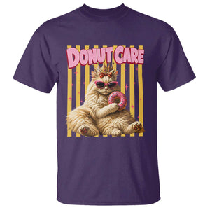 Funny Princess Cat Eating Donut T Shirt Sci-Fi Book Lover Gift TS12 Purple Print Your Wear