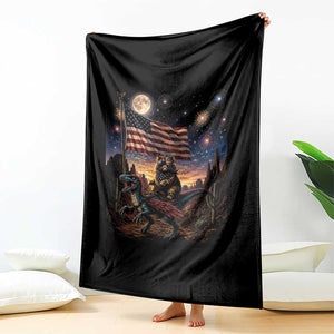 Funny Princess Cat On Dinosaur Patriotic Freedom Gift Throw Blanket TS12 Print Your Wear