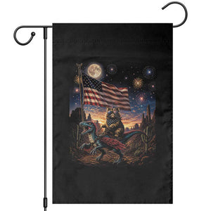 Funny Princess Cat On Dinosaur Patriotic Freedom Gift Garden Flag TS12 Black Print Your Wear
