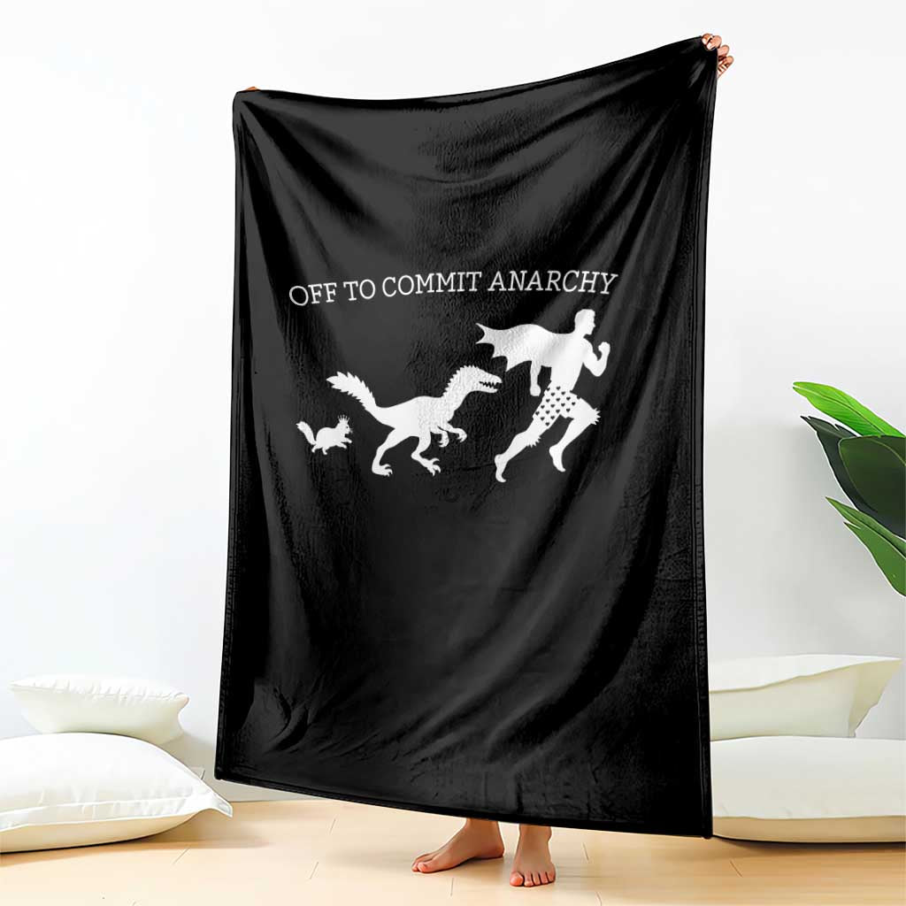 Funny Princess Cat Sci Fi Gift Throw Blanket Off To Commit Anarchy TS12 Print Your Wear