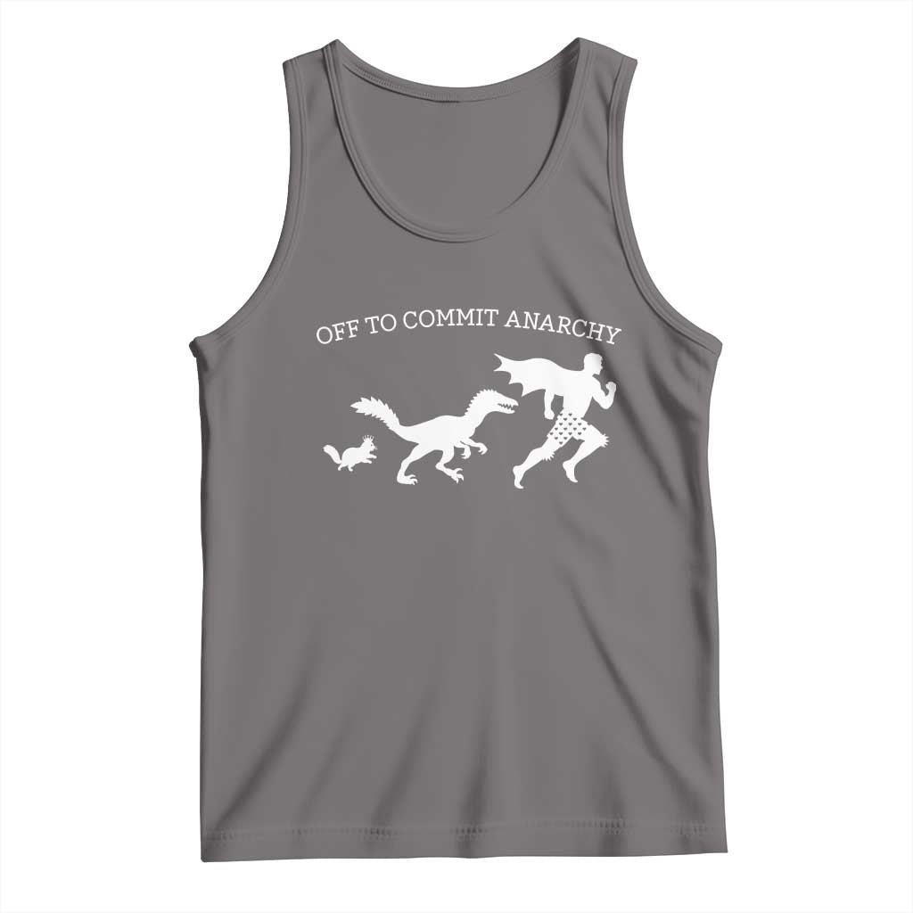 Funny Princess Cat Sci Fi Gift Tank Top Off To Commit Anarchy TS12 Deep Heather Print Your Wear