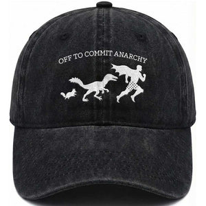 Funny Princess Cat Sci Fi Gift Washed Cotton Baseball Cap Off To Commit Anarchy TS12 Print Your Wear