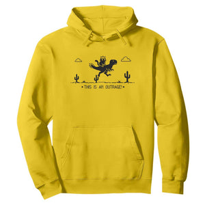 Funny Cat Riding Dinosaur Pixel Retro Hoodie This Is An Outrage TS12 Daisy Print Your Wear