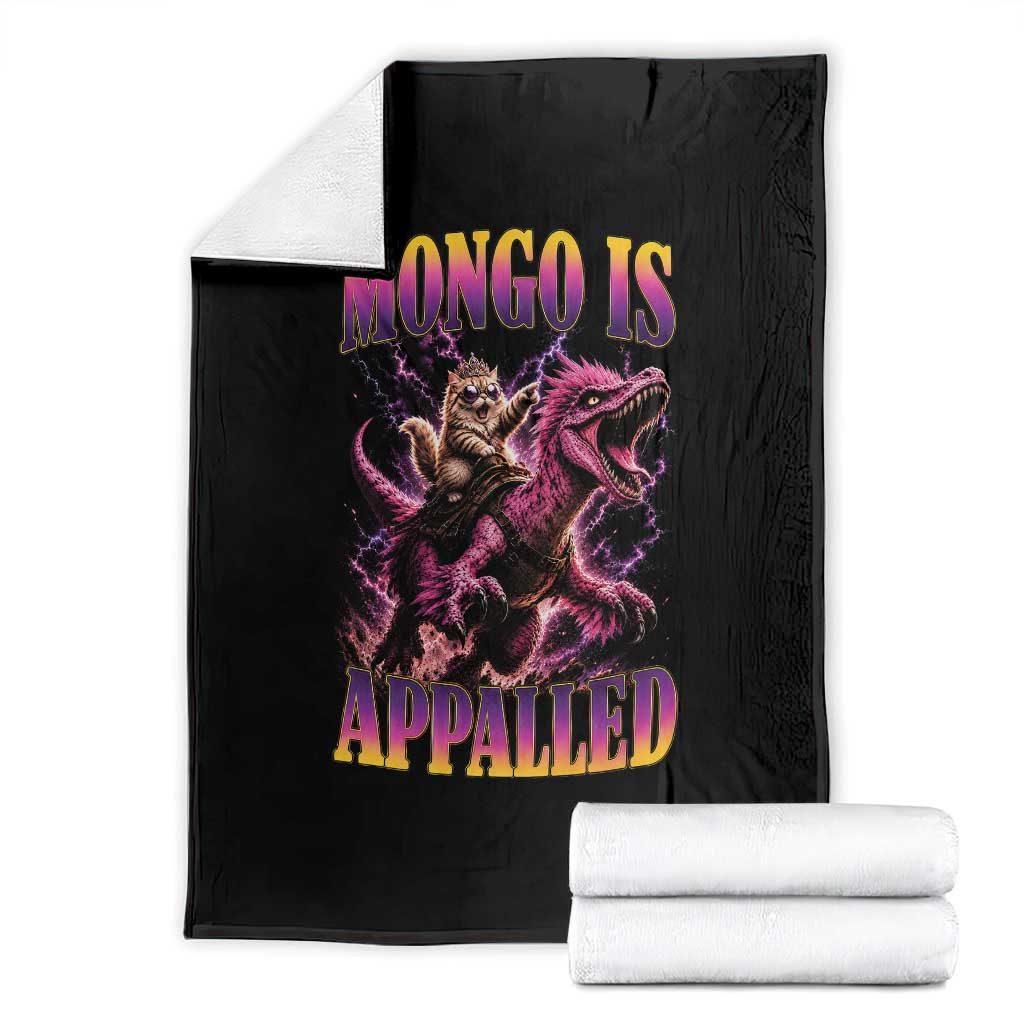 Fantasy Book Reader Geeky Cat Lover Throw Blanket Mongo Is Appalled TS12 Black Print Your Wear