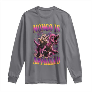 Fantasy Book Reader Geeky Cat Lover Long Sleeve Shirt Mongo Is Appalled TS12 Charcoal Print Your Wear
