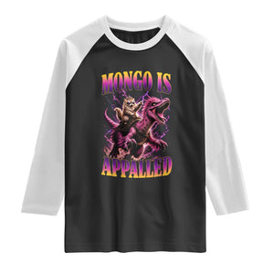 Fantasy Book Reader Geeky Cat Lover Raglan Shirt Mongo Is Appalled TS12 Black White Print Your Wear