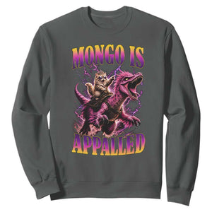 Fantasy Book Reader Geeky Cat Lover Sweatshirt Mongo Is Appalled TS12 Dark Heather Print Your Wear