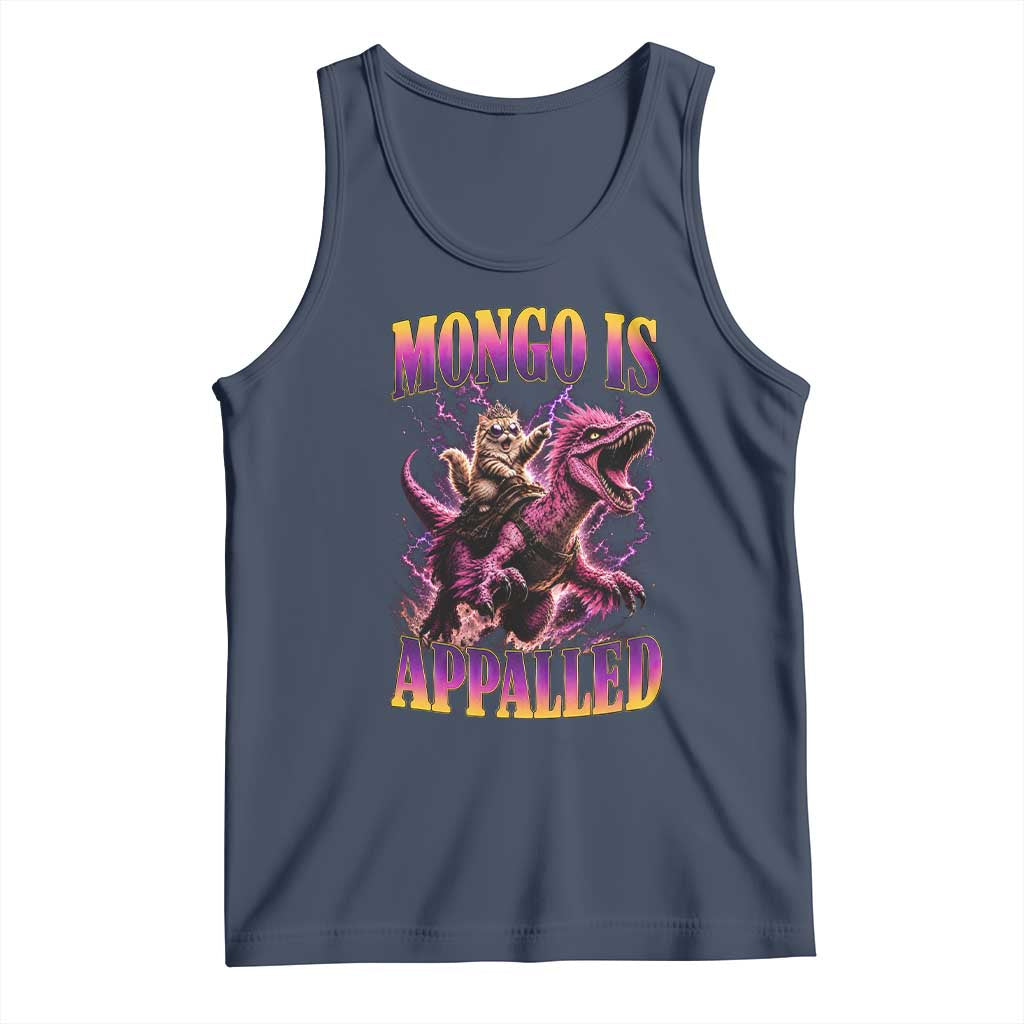 Fantasy Book Reader Geeky Cat Lover Tank Top Mongo Is Appalled TS12 Navy Print Your Wear
