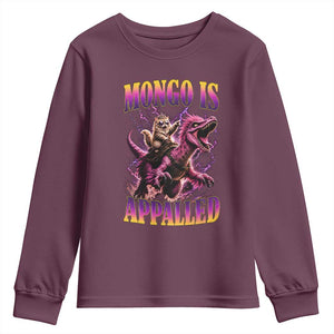 Fantasy Book Reader Geeky Cat Lover Youth Sweatshirt Mongo Is Appalled TS12 Maroon Print Your Wear