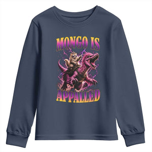 Fantasy Book Reader Geeky Cat Lover Youth Sweatshirt Mongo Is Appalled TS12 Navy Print Your Wear