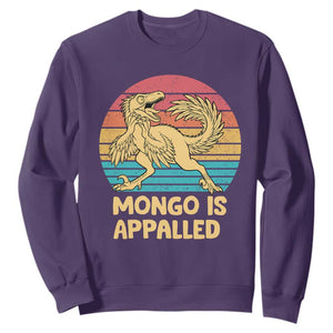Mongo Is Appalled Sweatshirt Funny Dinosaur Gamer Book Lover Retro Gift TS12 Purple Print Your Wear