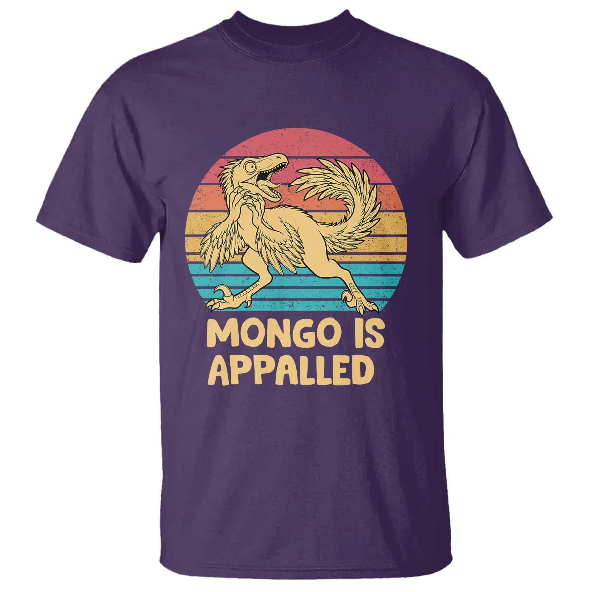 Mongo Is Appalled T Shirt Funny Dinosaur Gamer Book Lover Retro Gift TS12 Purple Print Your Wear