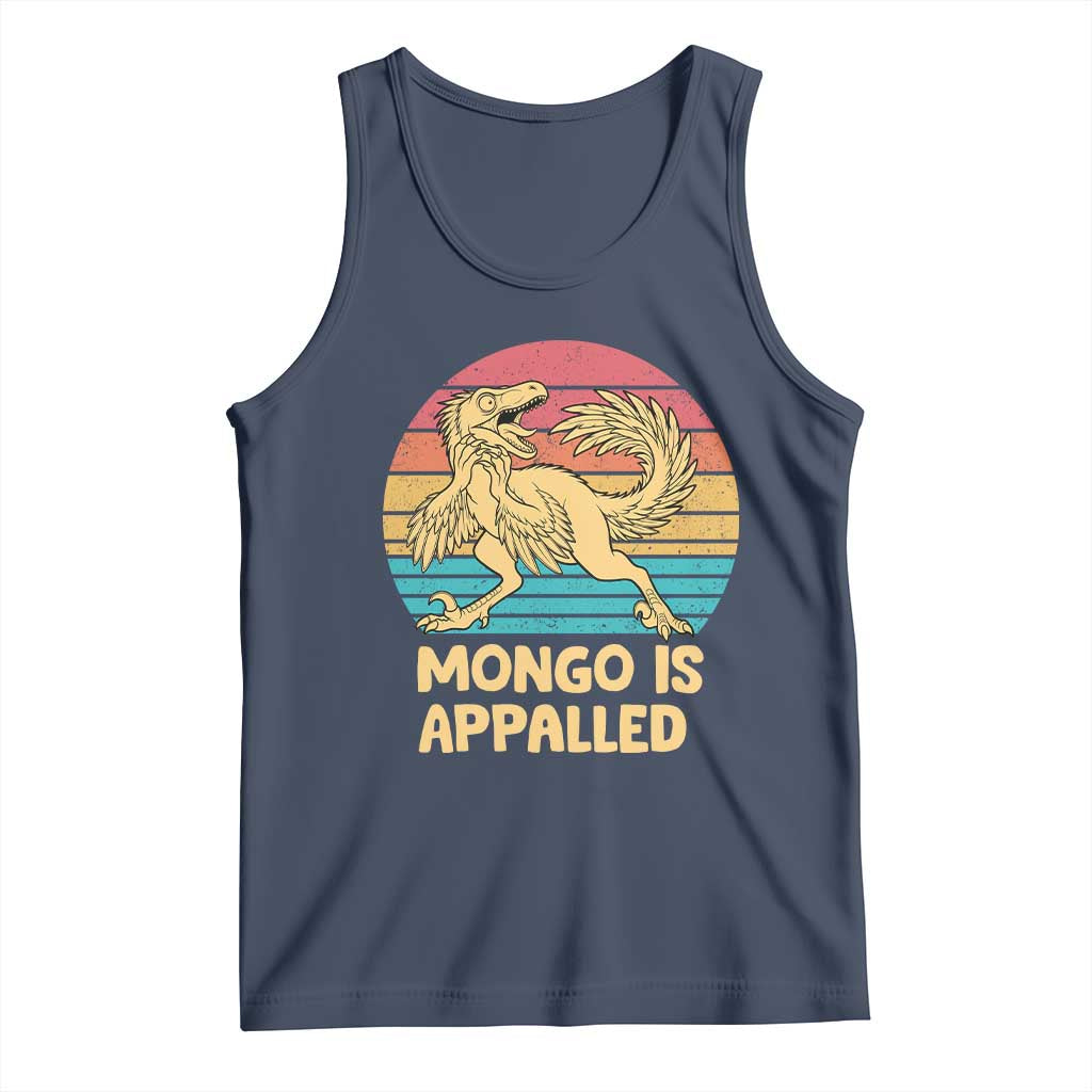 Mongo Is Appalled Tank Top Funny Dinosaur Gamer Book Lover Retro Gift TS12 Navy Print Your Wear