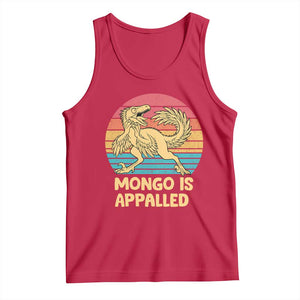 Mongo Is Appalled Tank Top Funny Dinosaur Gamer Book Lover Retro Gift TS12 Red Print Your Wear