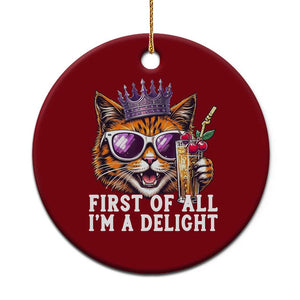 First Of All Im A Delight Princess Cat Quote Ceramic Ornament Sci-Fi Book Lover Gift TS12 1pc Red Print Your Wear