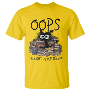 Funny Black Cat Bookworm Gift T Shirt Oops I Bought More Books TS12 Daisy Print Your Wear