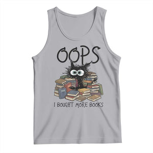Funny Black Cat Bookworm Gift Tank Top Oops I Bought More Books TS12 Athletic Heather Print Your Wear