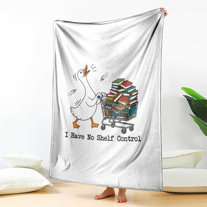 Funny Goose Book Lover Throw Blanket I Have No Shelf Control TS12 Print Your Wear