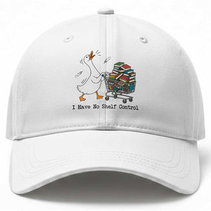 Funny Goose Book Lover Baseball Cap I Have No Shelf Control TS12 Print Your Wear