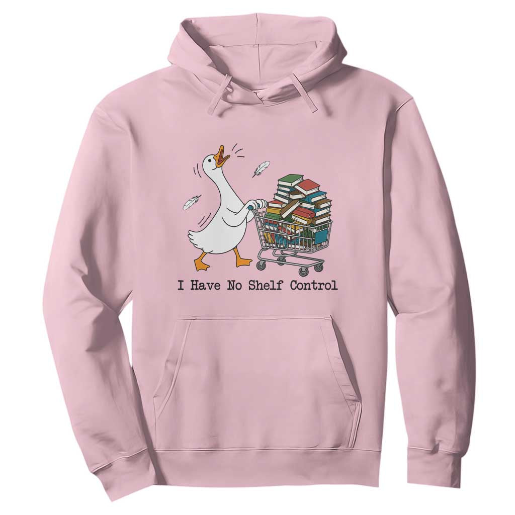 Funny Goose Book Lover Hoodie I Have No Shelf Control TS12 Light Pink Print Your Wear