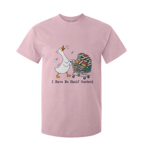 Funny Goose Book Lover T Shirt For Kid I Have No Shelf Control TS12 Light Pink Print Your Wear
