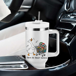 Funny Goose Book Lover Tumbler With Handle I Have No Shelf Control TS12 Print Your Wear