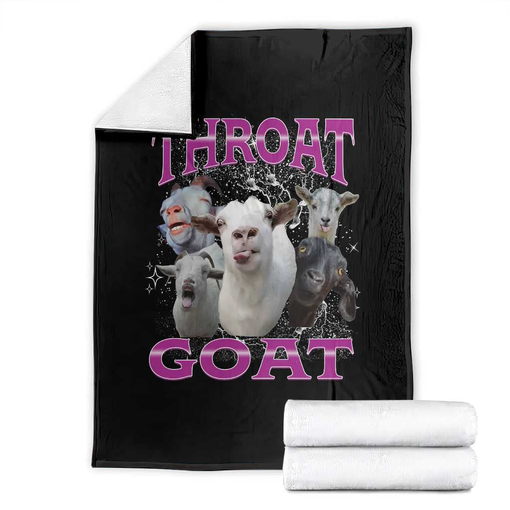 Funny Dirty Humor Throw Blanket Throat Goat TS12 Black Print Your Wear