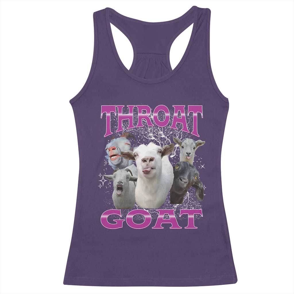 Funny Dirty Humor Racerback Tank Top Throat Goat TS12 Purple Print Your Wear