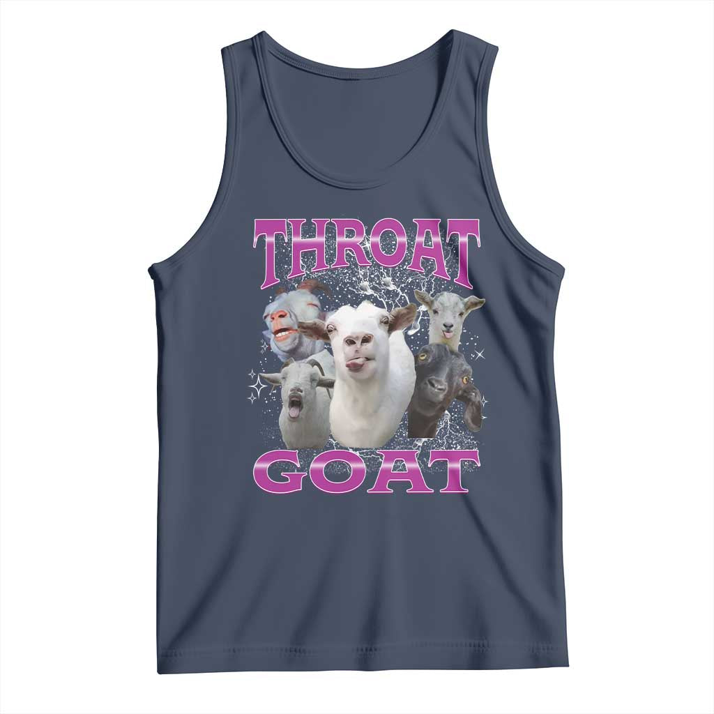 Funny Dirty Humor Tank Top Throat Goat TS12 Navy Print Your Wear