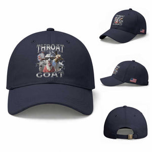 Funny Adult Humor Baseball Cap Throat Goat Meme TS12 Baseball Cap Universal Fit Navy Print Your Wear