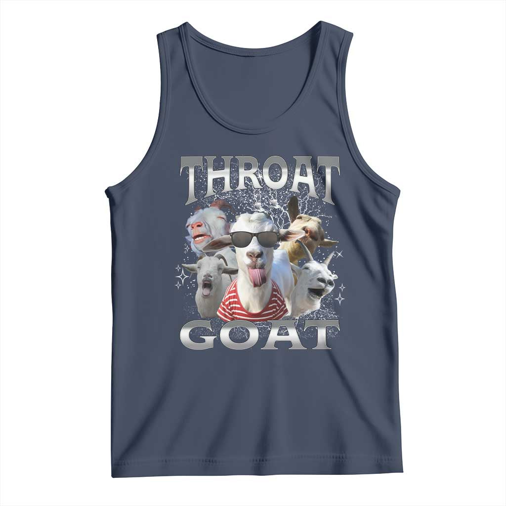 Funny Adult Humor Tank Top Throat Goat Meme TS12 Navy Print Your Wear