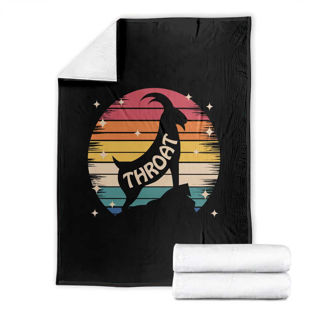 Raunchy Humor Throw Blanket Throat Goat Meme Gift TS12 Black Print Your Wear