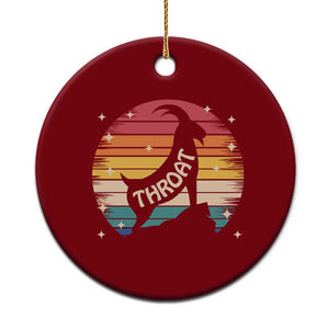 Raunchy Humor Ceramic Ornament Throat Goat Meme Gift TS12 1pc Red Print Your Wear
