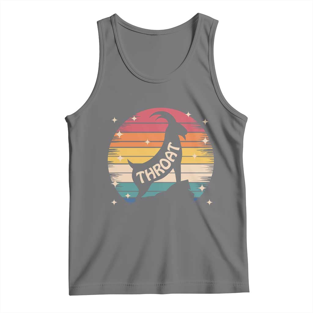 Raunchy Humor Tank Top Throat Goat Meme Gift TS12 Black Heather Print Your Wear