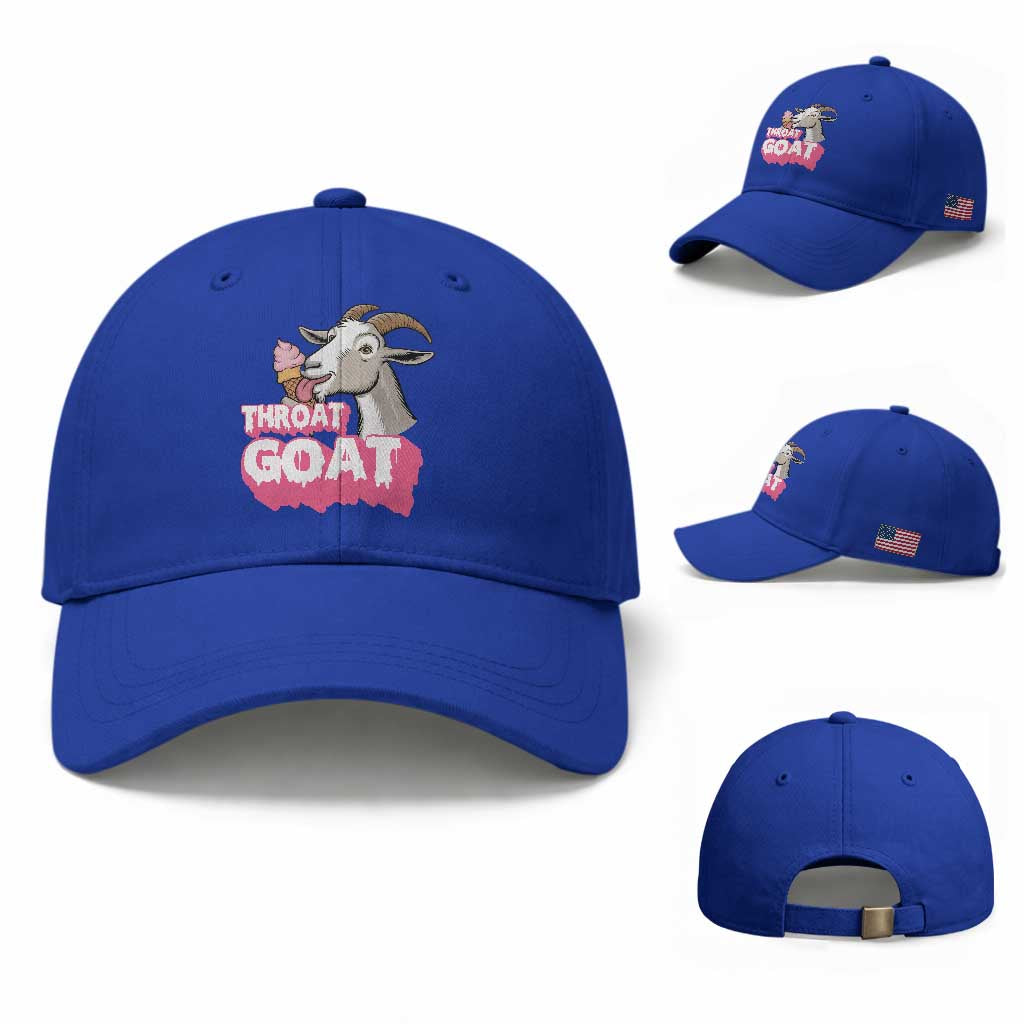 Throat Goat Baseball Cap Sarcastic Adult Humor TS12 Baseball Cap Universal Fit Royal Blue Print Your Wear