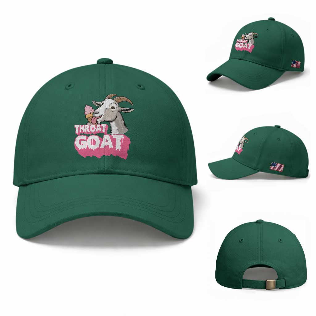 Throat Goat Baseball Cap Sarcastic Adult Humor TS12 Baseball Cap Universal Fit Irish Green Print Your Wear