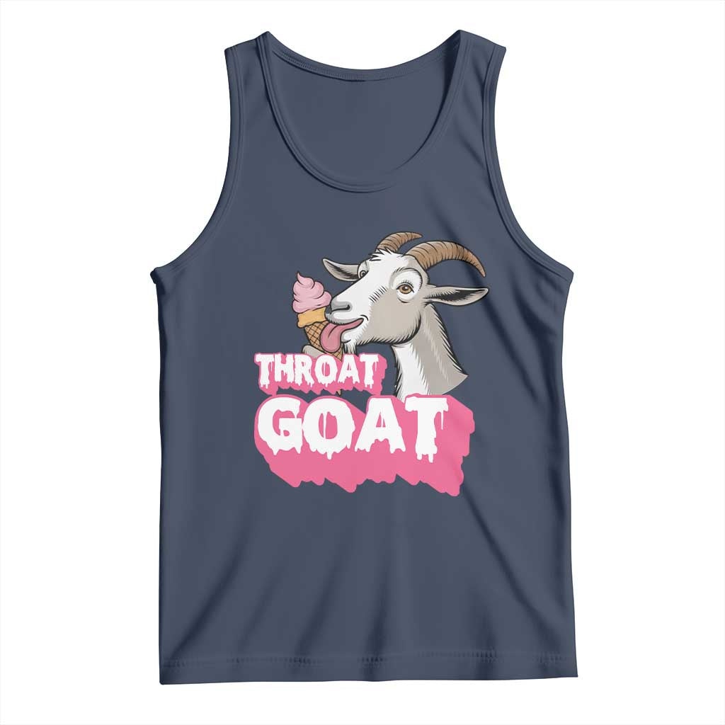 Throat Goat Tank Top Sarcastic Adult Humor TS12 Navy Print Your Wear