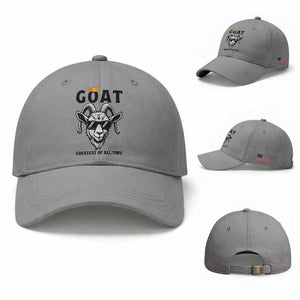 Goat Lover Gift Baseball Cap Funny Motivational Quote Be The G O A T TS12 Baseball Cap Universal Fit Sport Gray Print Your Wear