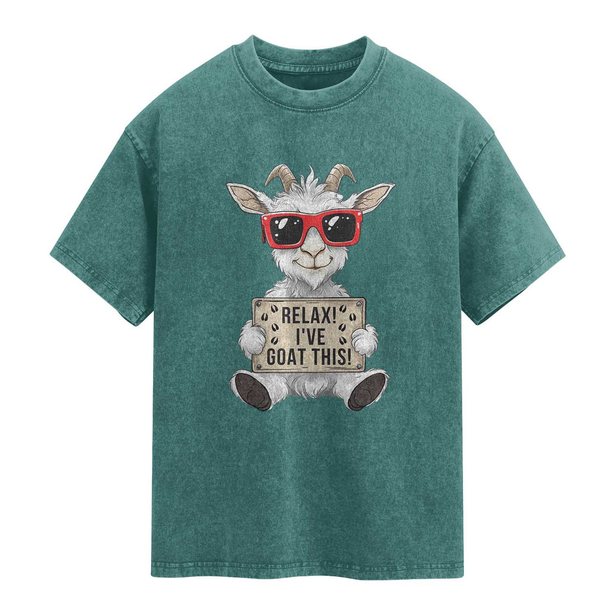 Relax I Have Goat This Washed Cotton T-Shirt Funny Goat Lover Gift