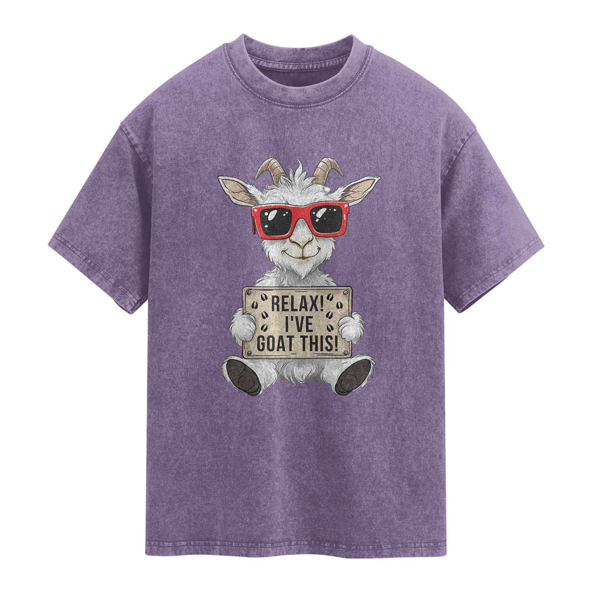 Relax I Have Goat This Washed Cotton T-Shirt Funny Goat Lover Gift