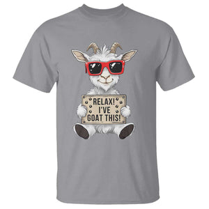Relax I Have Goat This T Shirt Funny Goat Lover Gift TS12 Sport Gray Print Your Wear